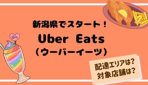 新潟県でUber Eats（ウーバーイーツ）がスタート！配達エリアや店舗は？初日の注文レポあり！